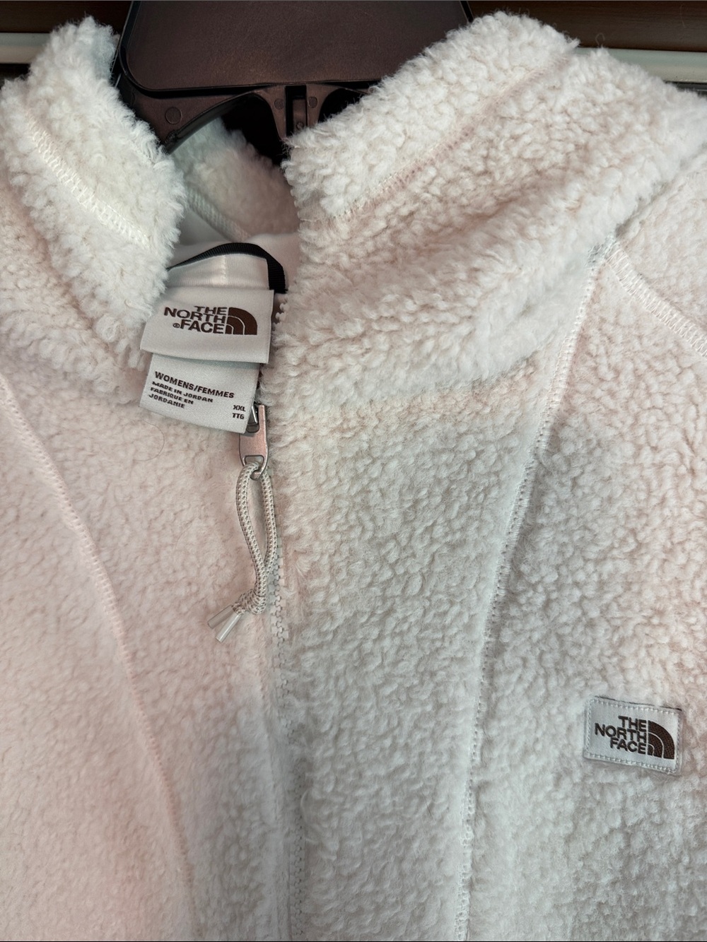 The North Face Cream Sherpa Pullover Hoodie - Picture 2 of 3
